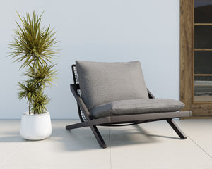 BARI LOUNGE CHAIR - CHARCOAL - GRACEBAY GREY