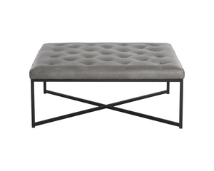 ENDALL OTTOMAN - BLACK - BRAVO METAL
