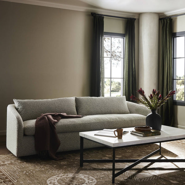 Topanga Sofa In 97" In Knoll Domino