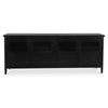 Henry Metal Media Unit with Glass Doors in Black