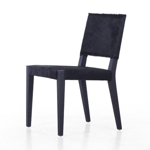 Villa Dining Chair In Dark Hair On Hide