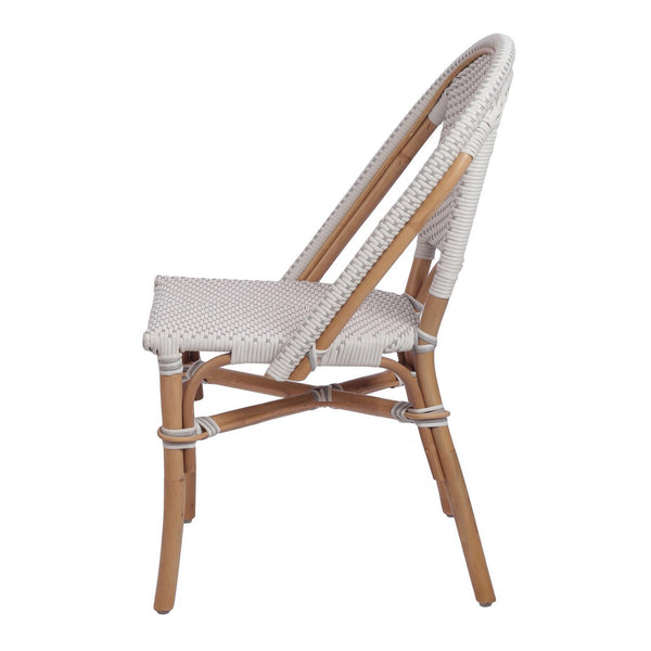 Avignon Paris Bistro Chair In White/ Gray