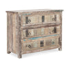 Baltim Reclaimed Wood 3Dwr Print Block Cabinet
