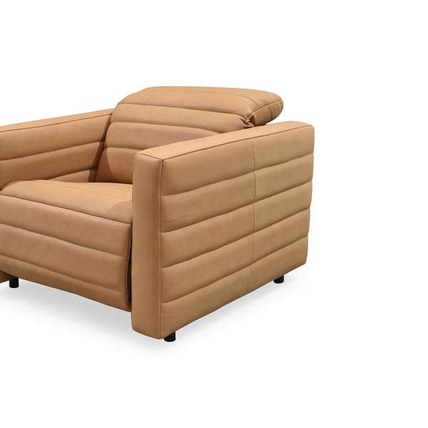 Moe's Juno Power Recliner Chair in Tan Leather