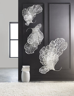 Butterfly Wall Art, White, Large