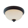 Chelsey 2 Light Flush Mount in Bronze Finish