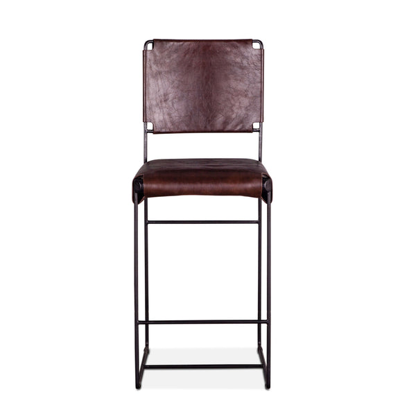 New York Counter Chair Chocolate Leather