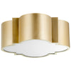 Wyatt Ceiling Mount In Aged Brass