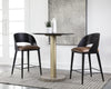 DEZIRAE COUNTER STOOL - BLACK - COGNAC LEATHER