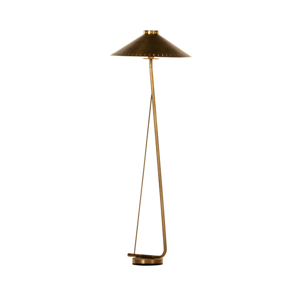 Egon Floor Lamp In Antique Brass Iron