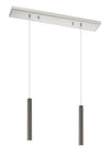 Forest 2 Light Island/Billiard in Brushed Nickel Finish