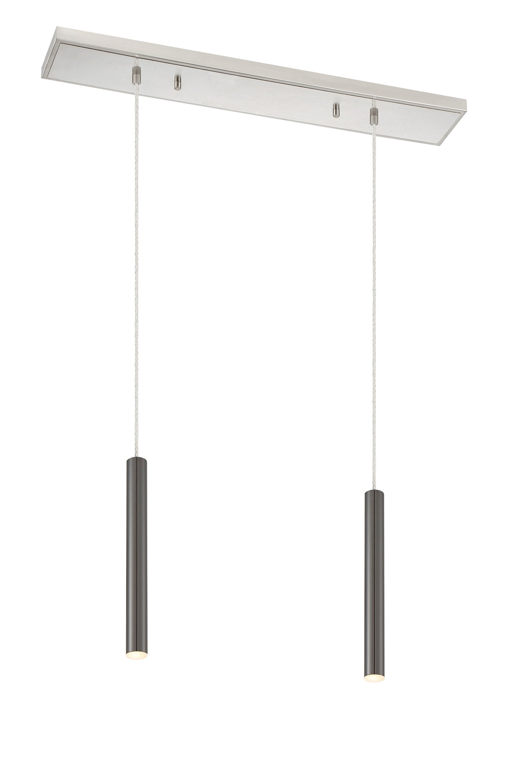 Forest 2 Light Island/Billiard in Brushed Nickel Finish