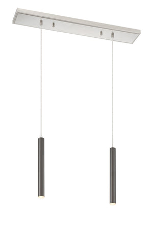 Forest 2 Light Island/Billiard in Brushed Nickel Finish