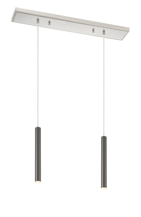 Forest 2 Light Island/Billiard in Brushed Nickel Finish
