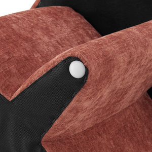 Cielo Chenille Ottoman, Millburry Coral
