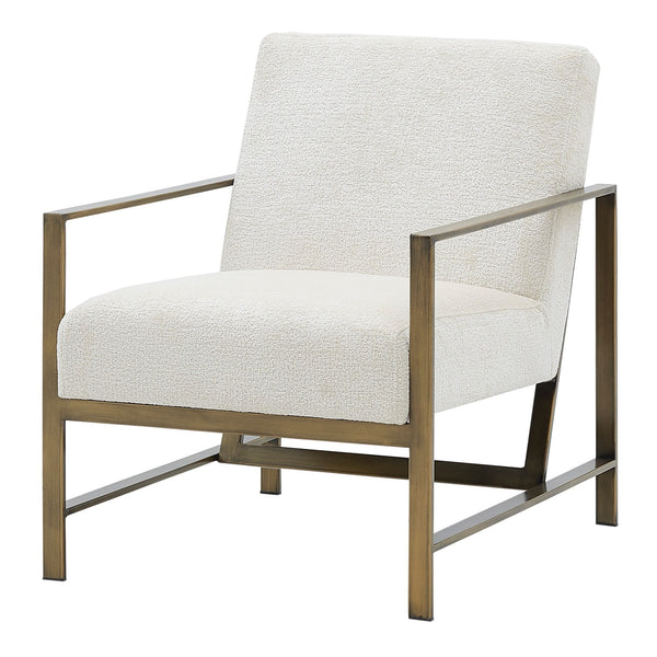 Francis Fabric Accent Arm Chair In Opus Cream
