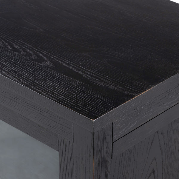 Admont Bookcase In Worn Black Veneer