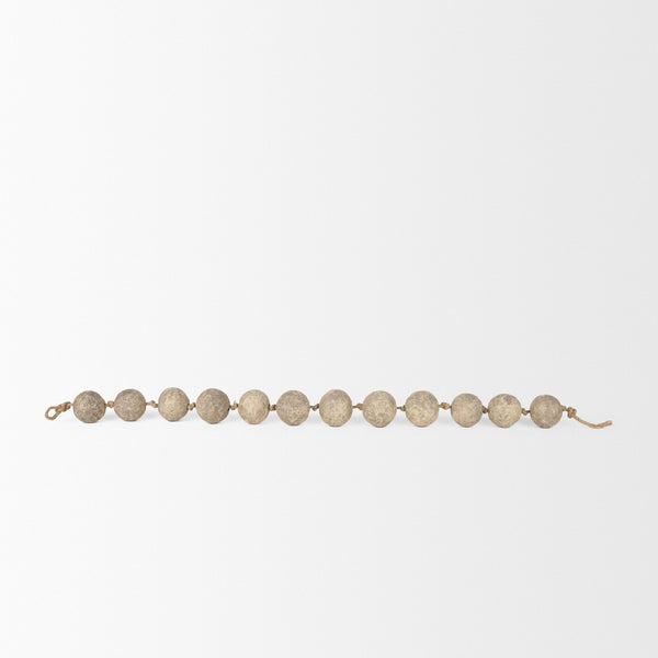 Varamala Dark Beige Paper Mache Sphere Garland