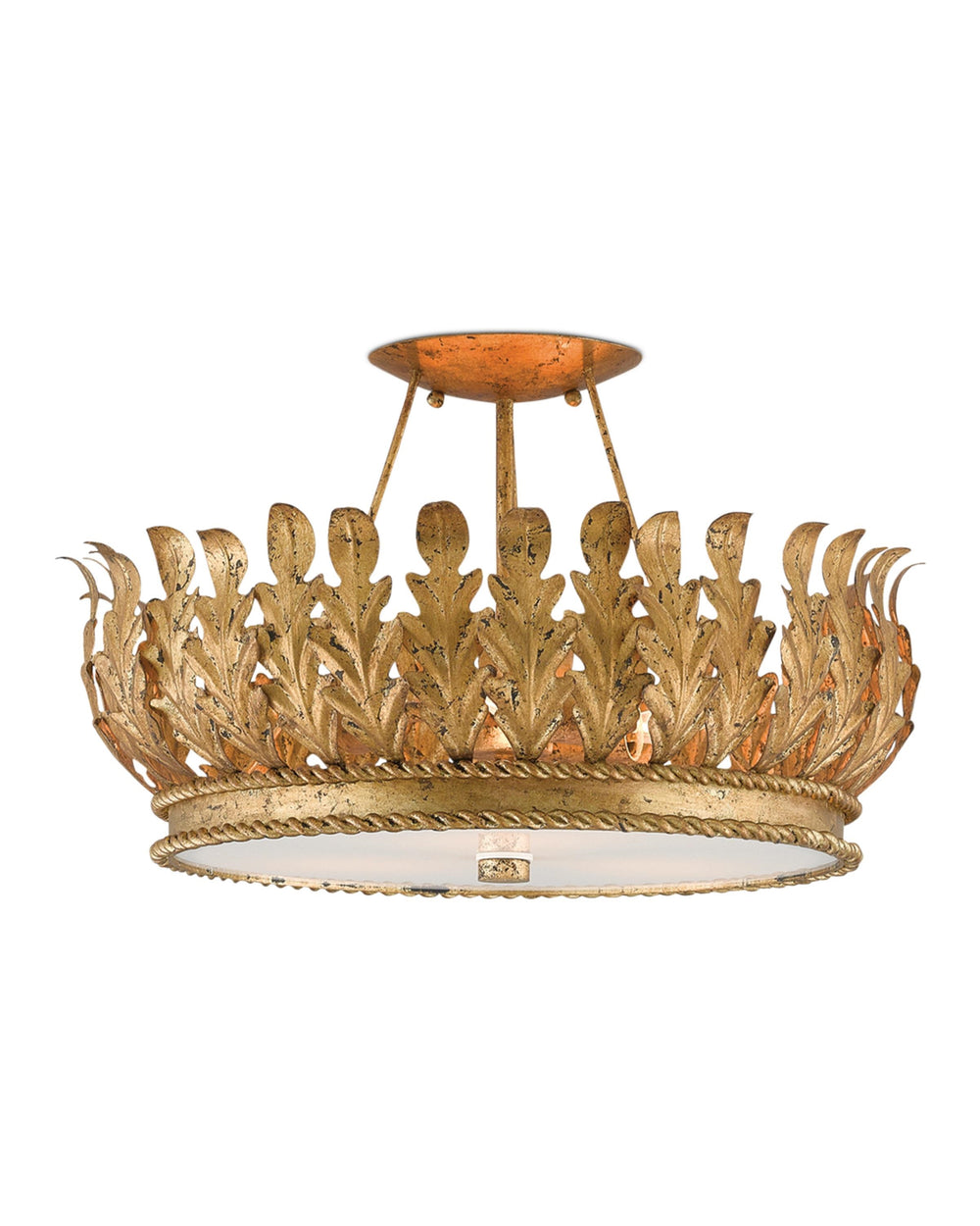 Biddulph Semi-Flush In Gold Leaf