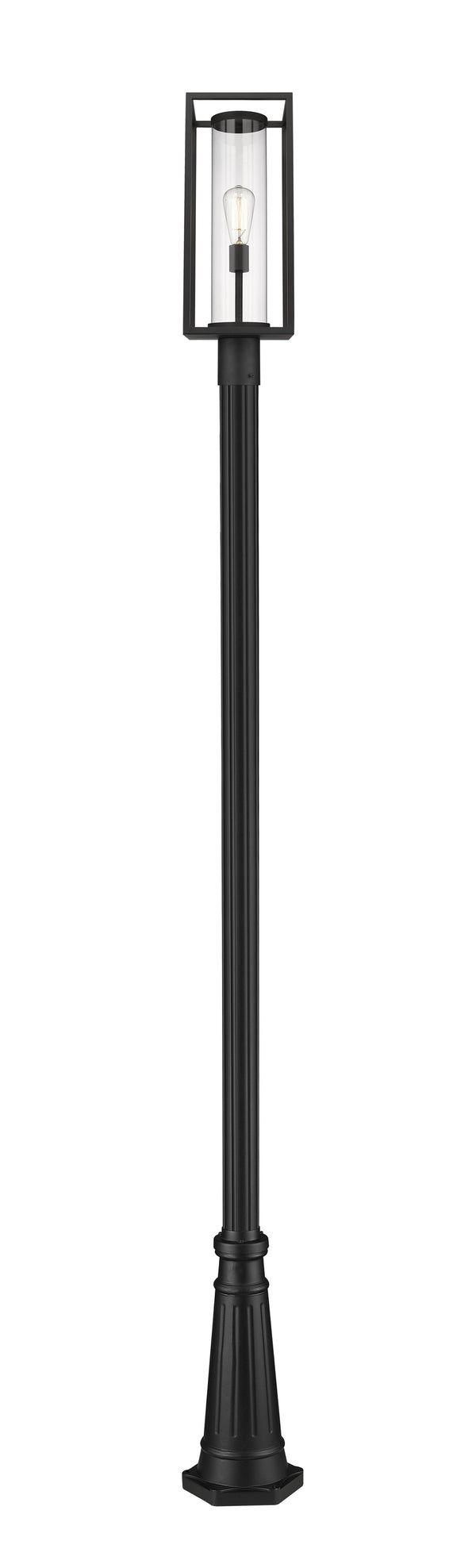 Dunbroch 1 Light Outdoor Post Mounted Fixture in Black Finish