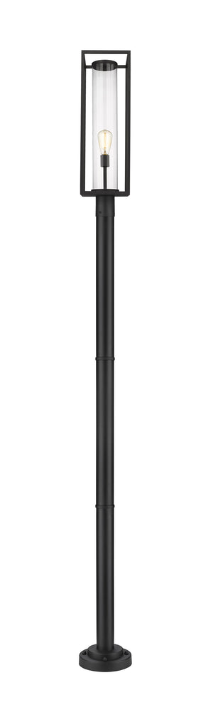 Dunbroch 1 Light Outdoor Post Mounted Fixture in Black Finish