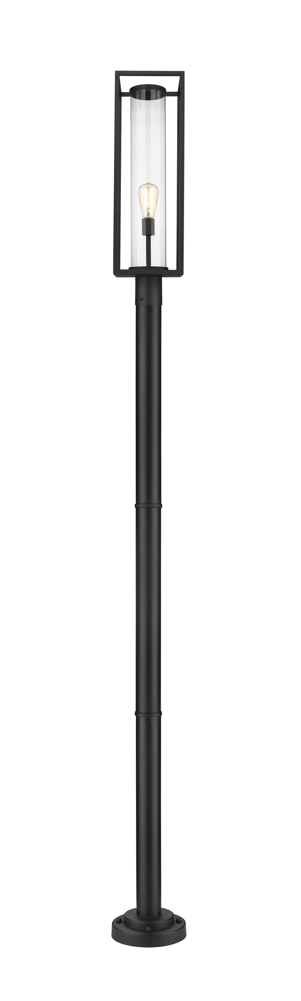 Dunbroch 1 Light Outdoor Post Mounted Fixture in Black Finish