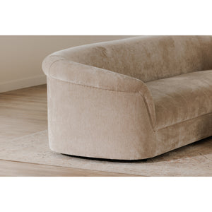 Moe's Thora Beige Velvet Sofa