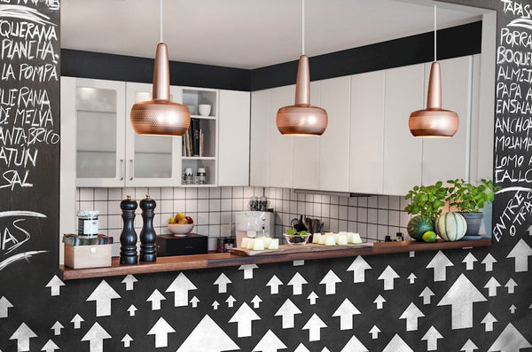 Clava Hardwired Pendant in Copper with White Cord