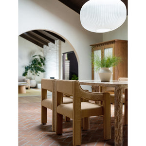 Moe's Elise Dining Chair Ochre with Sloped Arms