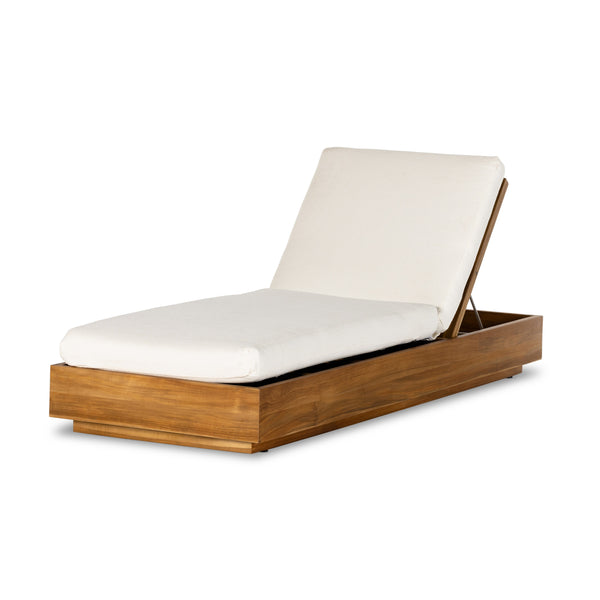 Kinta Outdoor Chaise Lounge In Natural Teak