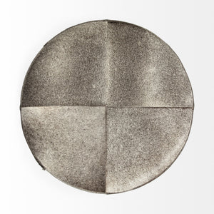 Zahavi I 23"H grey-toned hair-on-hide ottoman