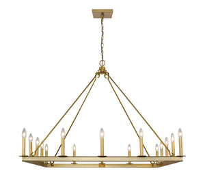 Barclay 16 Light Chandelier in Olde Brass Finish