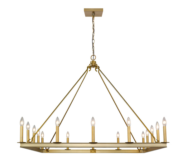 Barclay 16 Light Chandelier in Olde Brass Finish