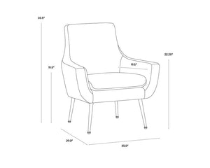 ALETTA LOUNGE CHAIR - NONO TAPENADE GOLD