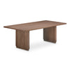 Round Off Small Dining Table in Walnut Brown