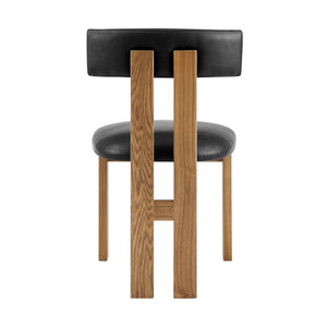 Hailey Faux Leather Dining Side Chair, Casa Black
