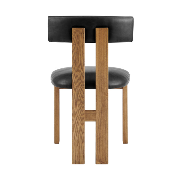 Hailey Faux Leather Dining Side Chair, Casa Black