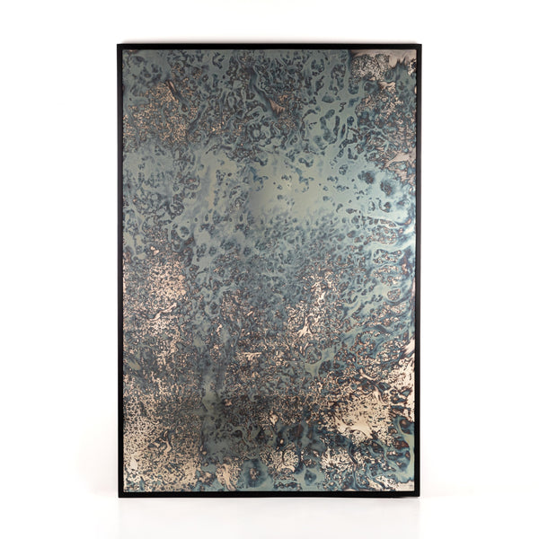 Acid Wash Floor Mirror In Iron Matte Black