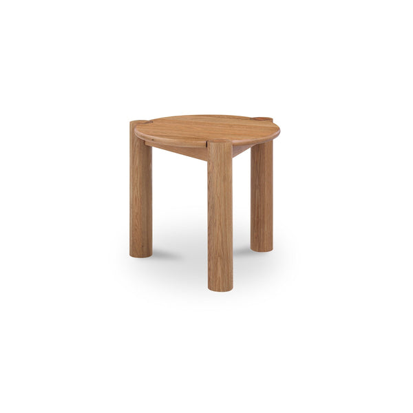 Jack Side Table Brushed Natural Oak with Column Legs