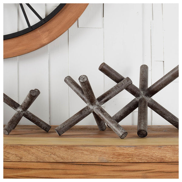 Astericks III (Small) 6L x 6W Brown Metal Decor Object