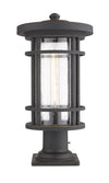 Jordan 1 Light Outdoor Pier Mounted Fixture in Oil Rubbed Bronze Finish