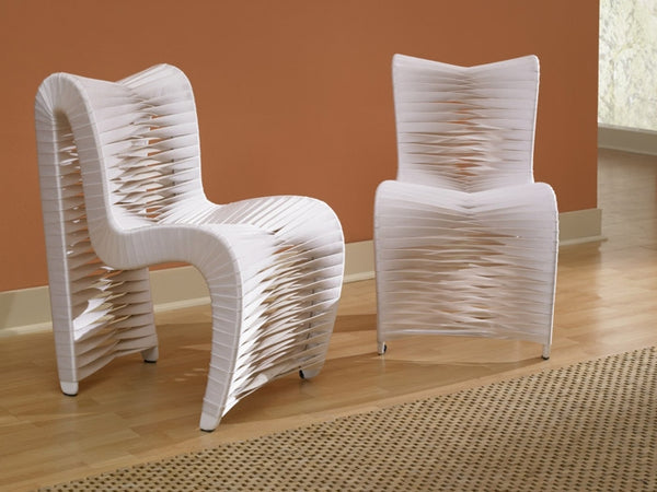 Seat Belt Dining Chair,White
