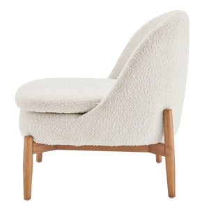 Adriana KD Fabric Accent Chair Walnut Legs, Solana Beige