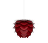 Aluvia Mini Plug-In Pendant in Ruby with White Cord