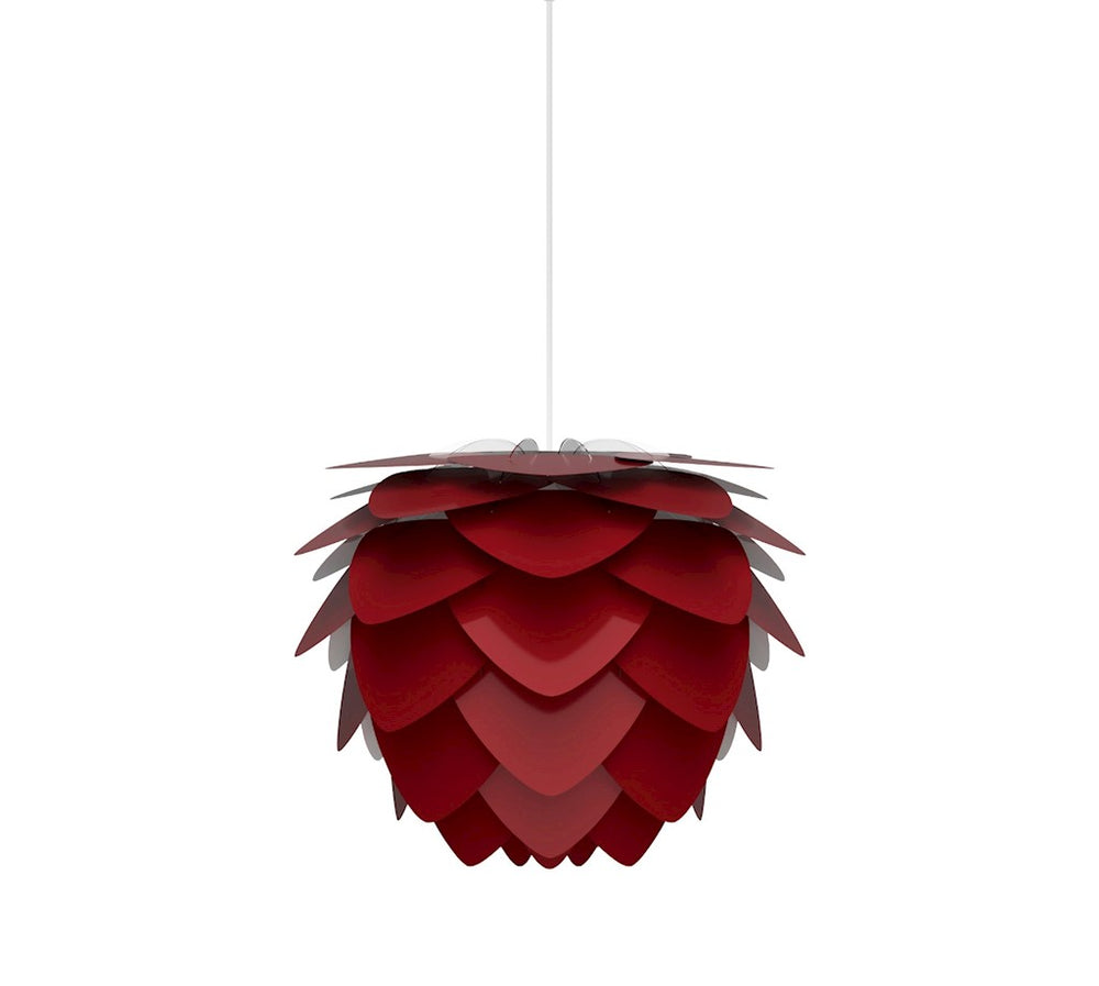 Aluvia Mini Plug-In Pendant in Ruby with White Cord