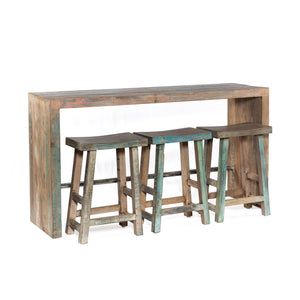 Console Gathering Table 66in (3 Stools)