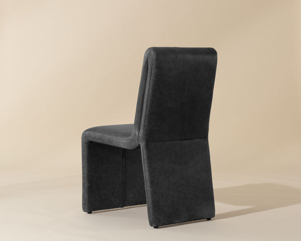 CASCATA DINING CHAIR - MARSEILLE BLACK LEATHER