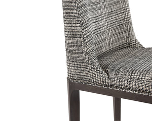 ELISA DINING CHAIR - GREY OAK - NAYA CHECK BLACK