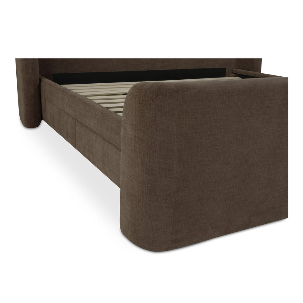 Moe's Sophia Queen Storage Bed Brown