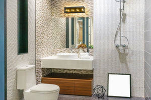 Infinity 4 Light Vanity in Misty Charcoal Finish